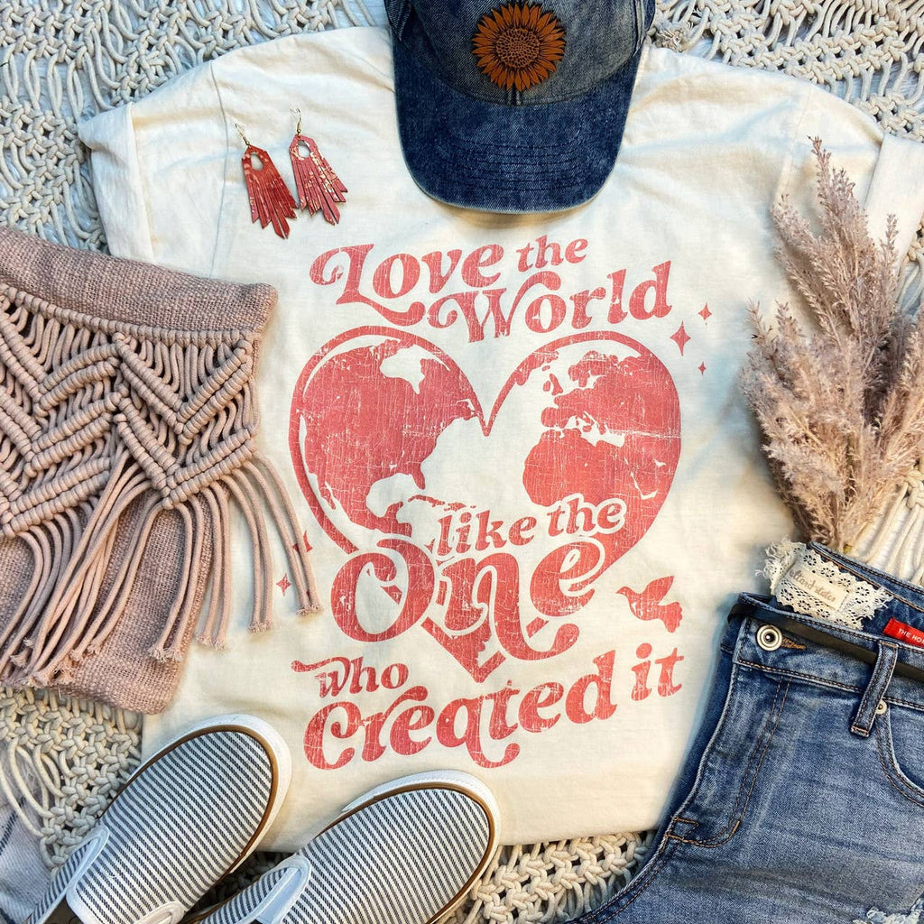 Love the World Like One Who Created It Everyday Soft - Adult & Kids T-Shirts, Sweatshirts & Hoodies apparel design preview 1