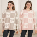 Ribbon Checkered Cozy Crew Neck Sweater - Adult & Kids T-Shirts, Sweatshirts & Hoodies apparel design preview 1