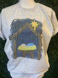 Oh Holy Night On Ash Gray - Adult & Kids T-Shirts, Sweatshirts & Hoodies apparel design preview 1