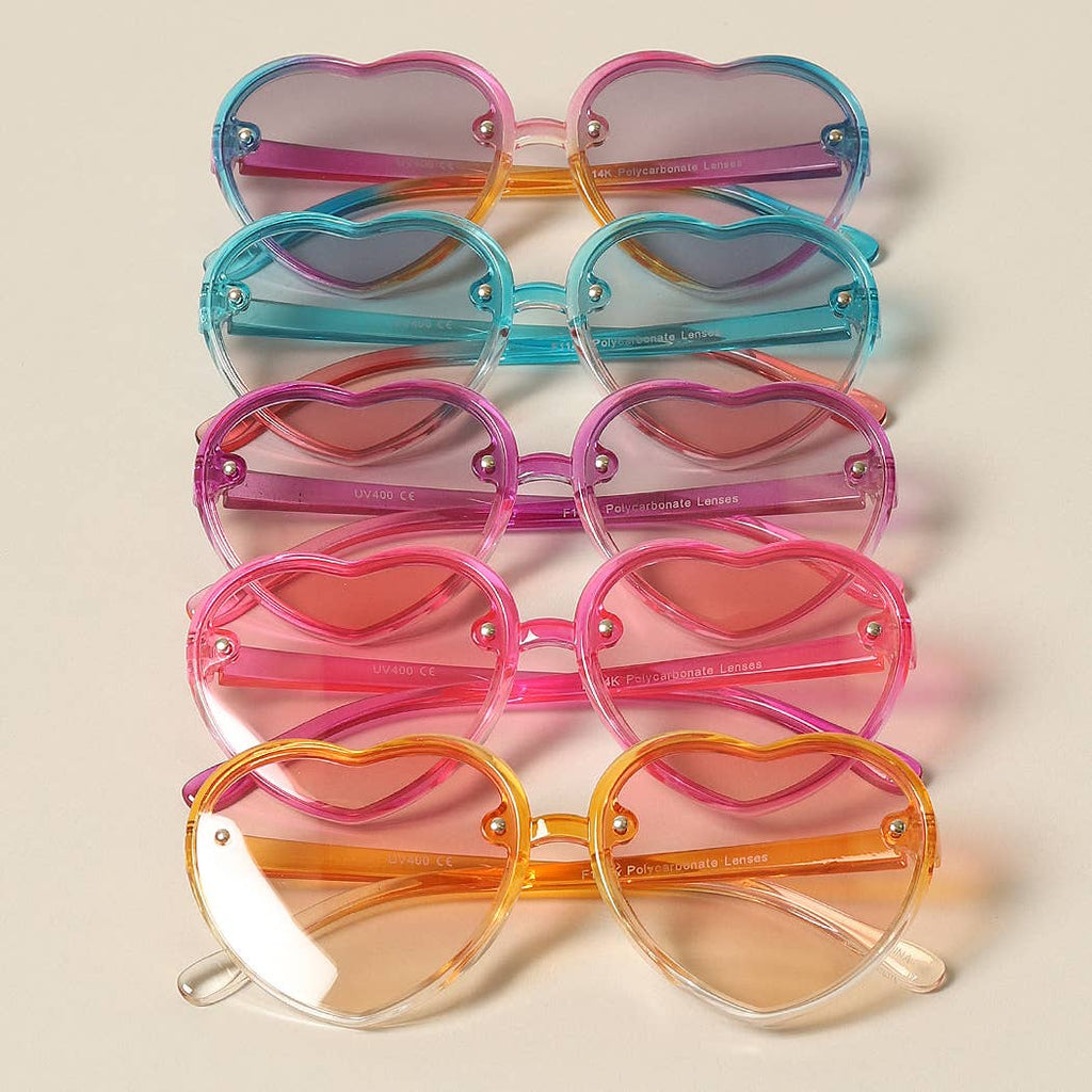 Kid's Heart Shaped Gradient Sunglasses - Adult & Kids T-Shirts, Sweatshirts & Hoodies apparel design preview 1