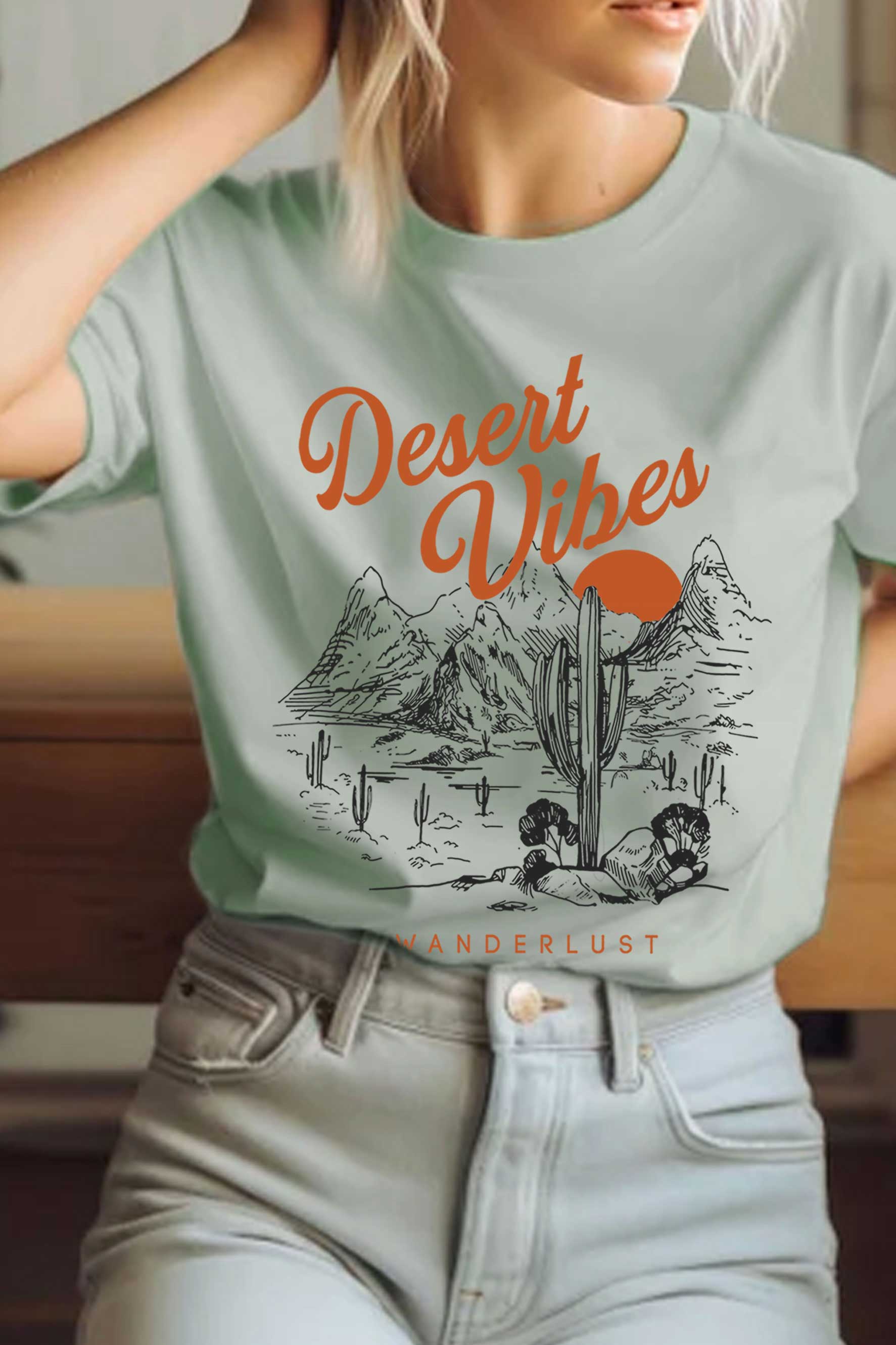 Desert Vibes Wanderlust Graphic - Adult & Kids T-Shirts, Sweatshirts & Hoodies apparel design preview 1