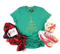 Gold Christmas Tree Kelly Green Holiday Graphic - Adult & Kids T-Shirts, Sweatshirts & Hoodies apparel design preview 1