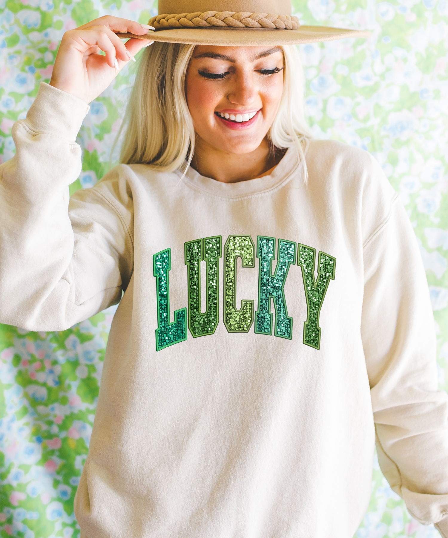 Sequin Lucky Cream - Adult & Kids T-Shirts, Sweatshirts & Hoodies apparel design preview 1