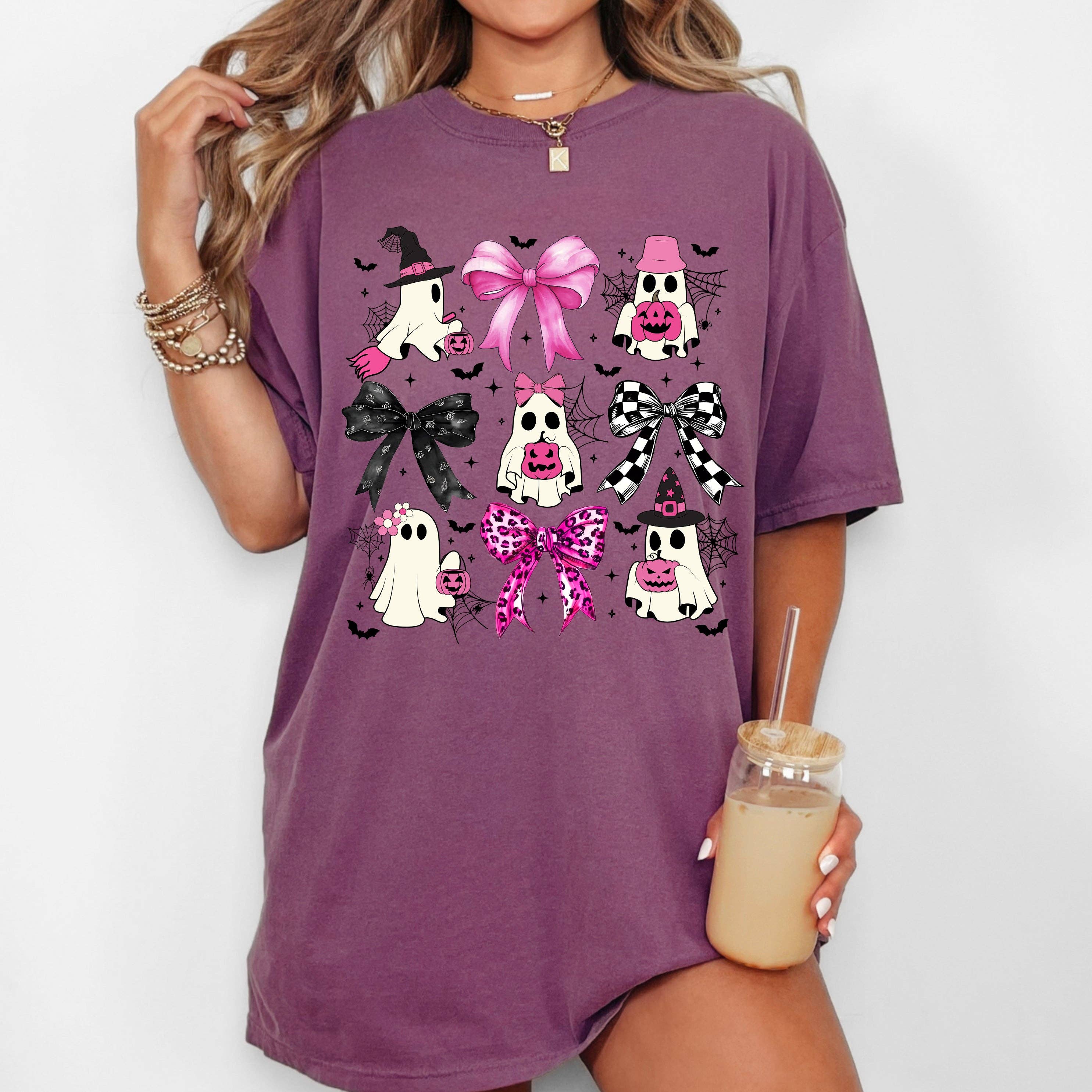 Coquette, Bow, Cowboy Ghost Vintage Western Halloween - Adult & Kids T-Shirts, Sweatshirts & Hoodies apparel design preview 1