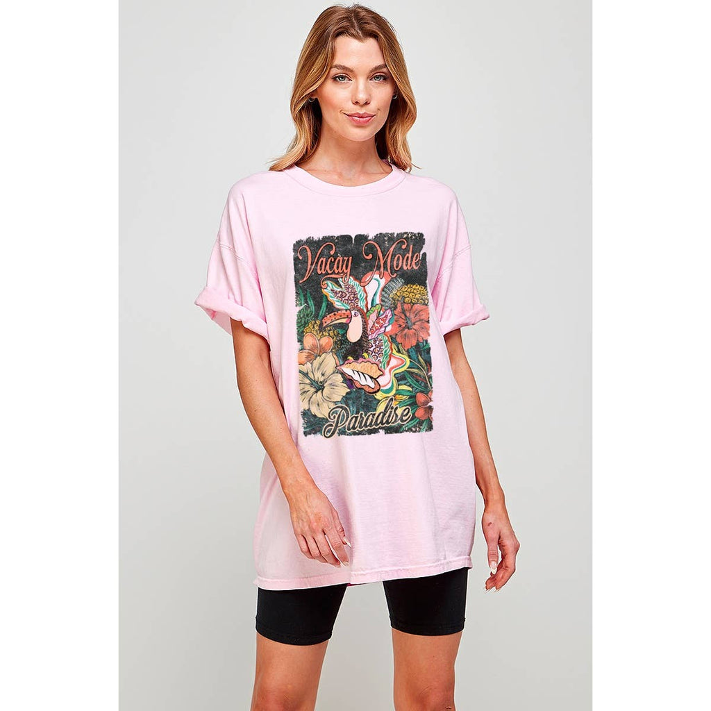 Vacay Mode Vintage Graphic Oversized - Adult & Kids T-Shirts, Sweatshirts & Hoodies apparel design preview 1
