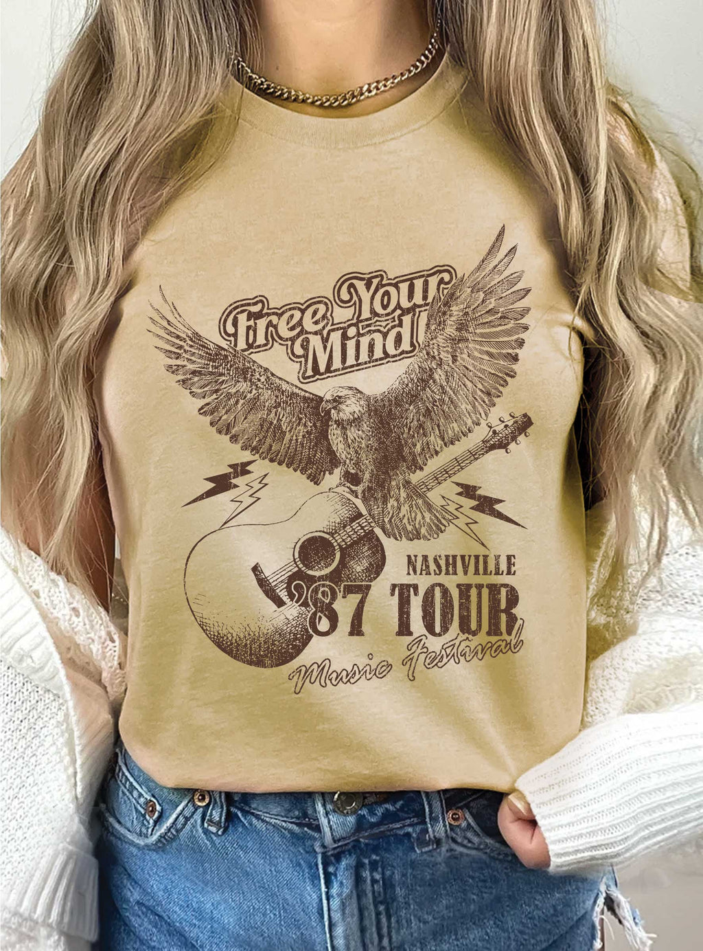 Free Your Mind Nashville Graphic - Adult & Kids T-Shirts, Sweatshirts & Hoodies apparel design preview 1
