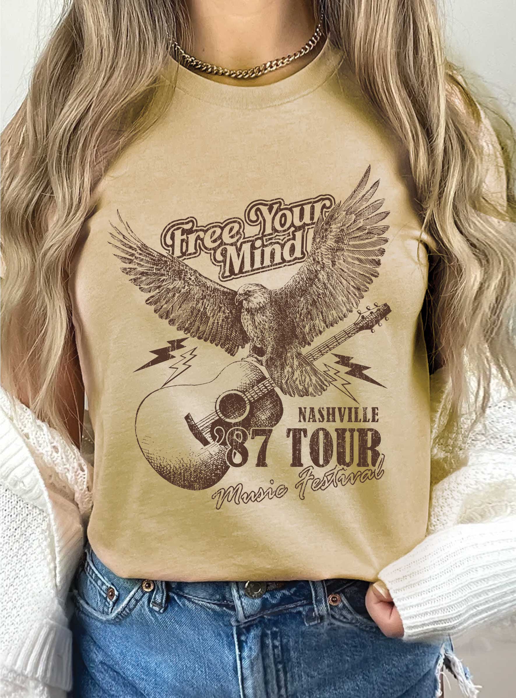 Free Your Mind Nashville Graphic - Adult & Kids T-Shirts, Sweatshirts & Hoodies apparel design preview 1