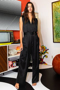 IR5317 Zip Up Silky Cargo Jumpsuit with Waist Belt - Adult & Kids T-Shirts, Sweatshirts & Hoodies apparel design preview 1