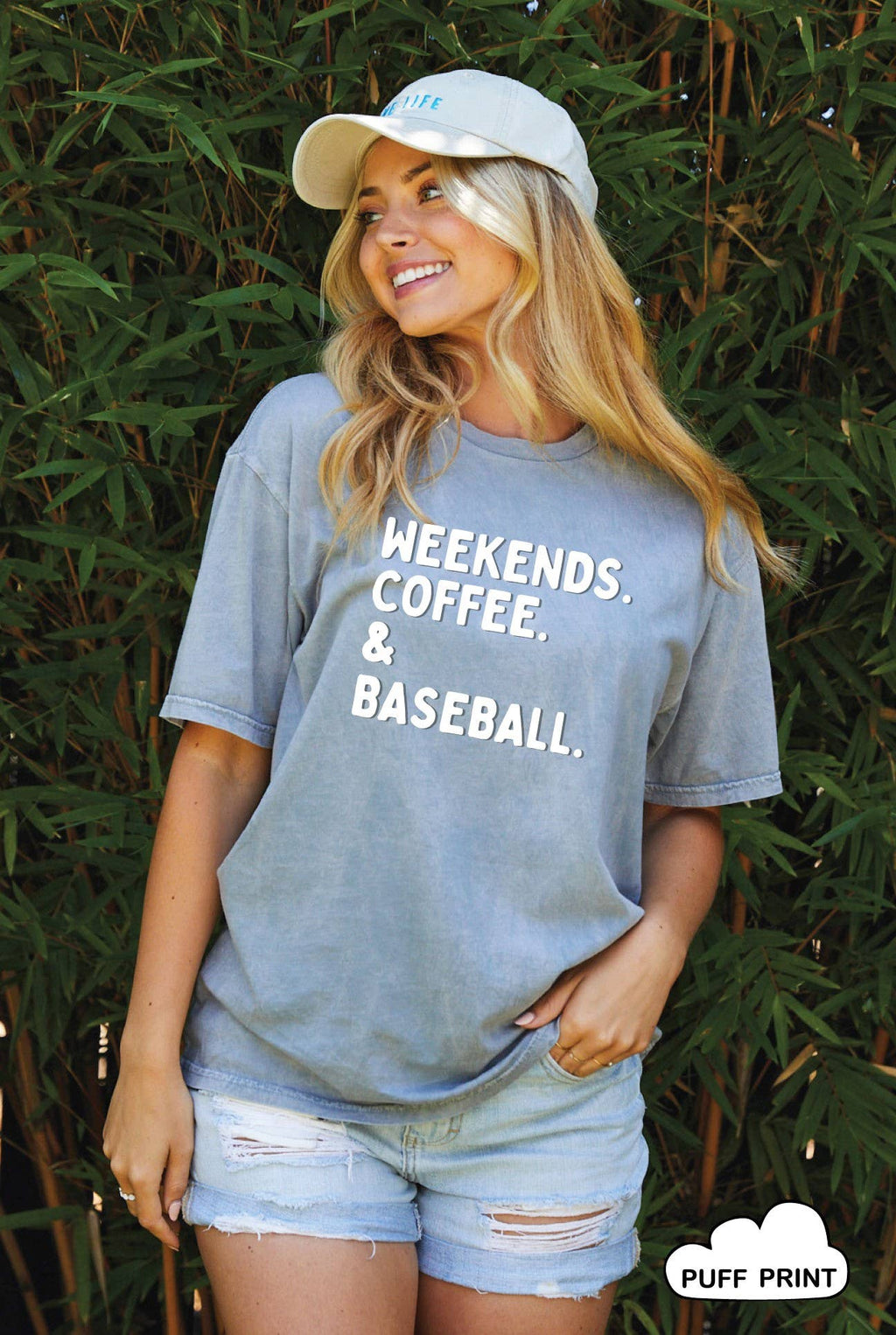 Weekends Coffee Puff Print Mineral Graphic Top - Adult & Kids T-Shirts, Sweatshirts & Hoodies apparel design preview 1
