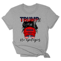 Trump Girl No Apologies 1408 - Adult & Kids T-Shirts, Sweatshirts & Hoodies apparel design preview 1