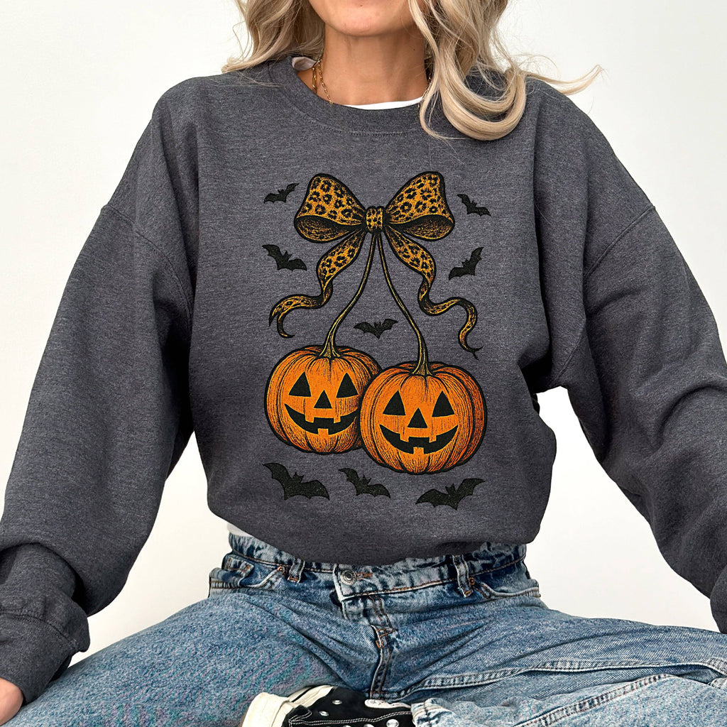 Pumpkin Coquette, Bow, Halloween, Costume, Fall - Adult & Kids T-Shirts, Sweatshirts & Hoodies apparel design preview 1