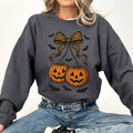 Pumpkin Coquette, Bow, Halloween, Costume, Fall - Adult & Kids T-Shirts, Sweatshirts & Hoodies apparel design preview 1