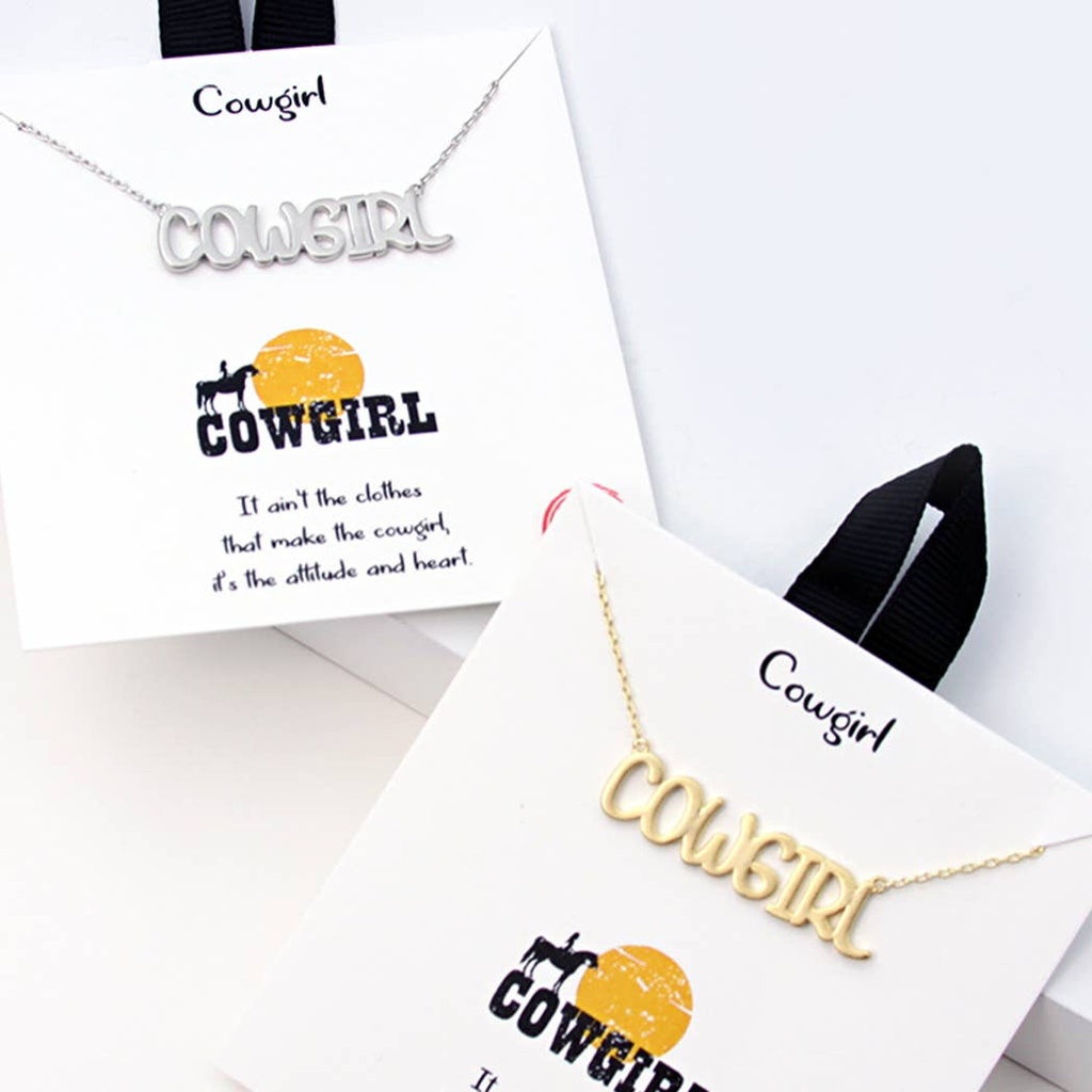 Cowgirl Word Pendant Necklace - Adult & Kids T-Shirts, Sweatshirts & Hoodies apparel design preview 1