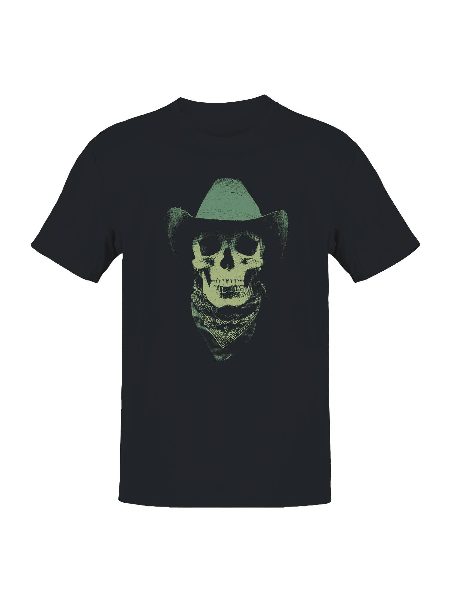 Cowboy Skull Bandana Design Men's - Adult & Kids T-Shirts, Sweatshirts & Hoodies apparel design preview 1