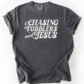 Chasing Toddlers and Jesus, Christian, Mom, Faith, - Adult & Kids T-Shirts, Sweatshirts & Hoodies apparel design preview 1