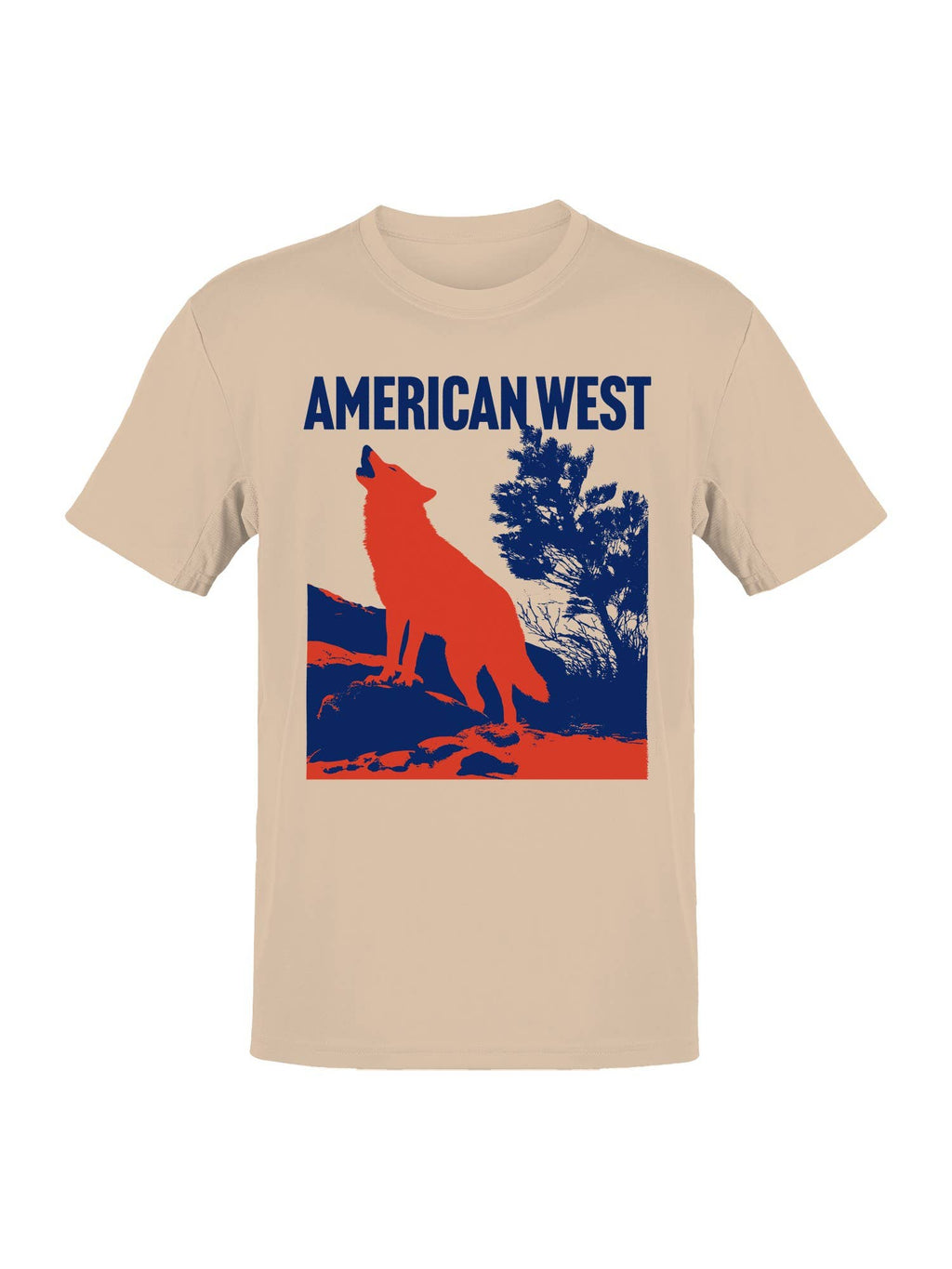 Iconic American West Howling Wolf Men's - Adult & Kids T-Shirts, Sweatshirts & Hoodies apparel design preview 1