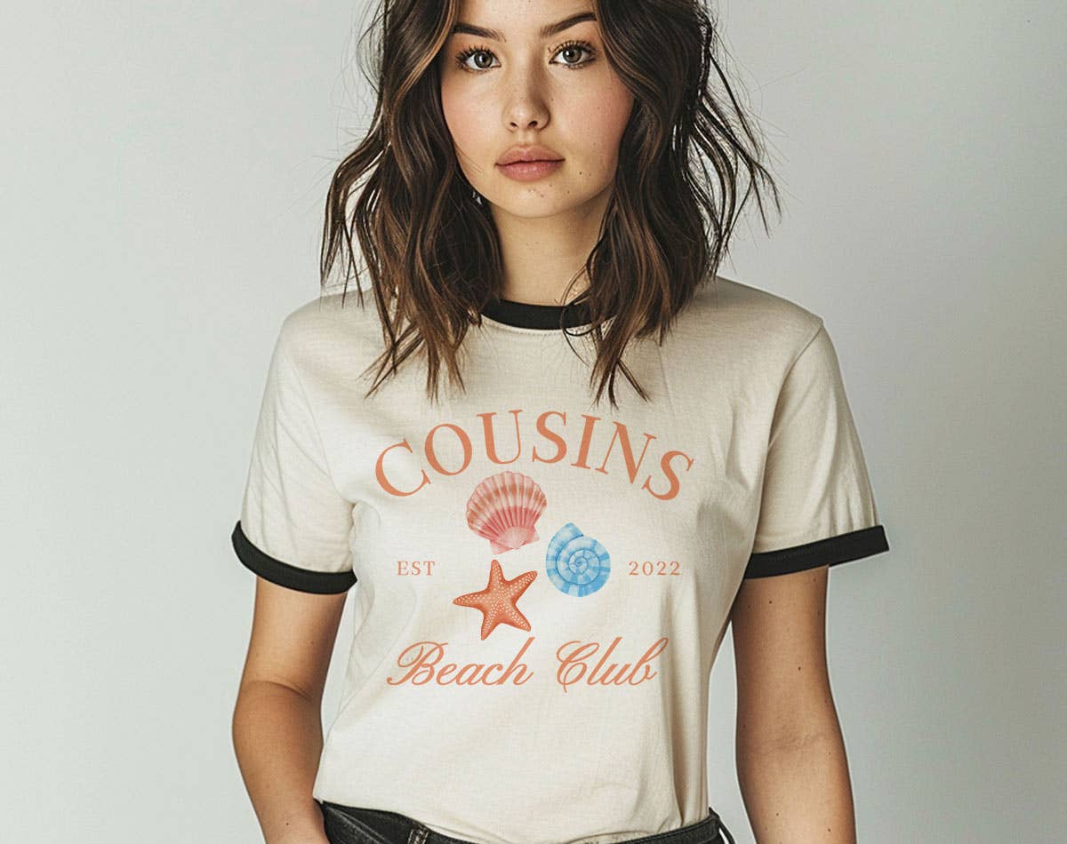 Cousins Beach Club the Summer I Turned Pretty Ringer - Adult & Kids T-Shirts, Sweatshirts & Hoodies apparel design preview 1