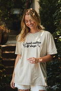 Iced Coffee and Dogs Oversized Graphic Top - Adult & Kids T-Shirts, Sweatshirts & Hoodies apparel design preview 1