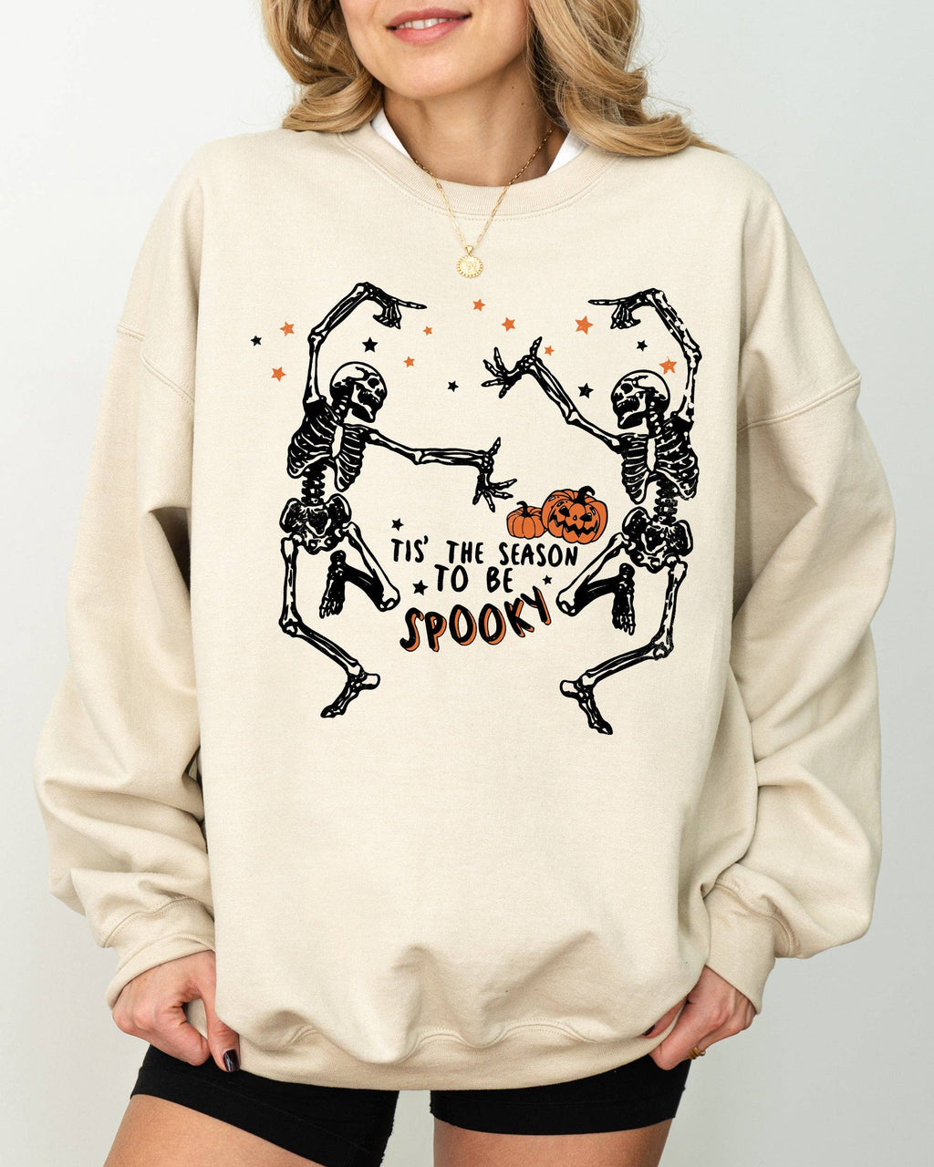 Tis the Season, Spooky, Skeleton, Ghost Halloween - Adult & Kids T-Shirts, Sweatshirts & Hoodies apparel design preview 1