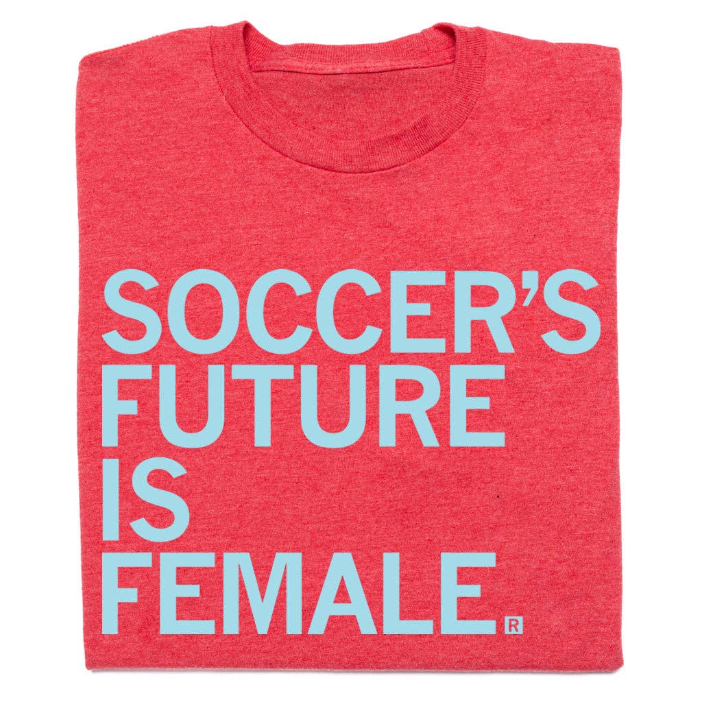 Soccer's Future Is Female Red - Adult & Kids T-Shirts, Sweatshirts & Hoodies apparel design preview 1