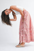 7150HK Floral Ruffle Maxi Skirt - Adult & Kids T-Shirts, Sweatshirts & Hoodies apparel design preview 1
