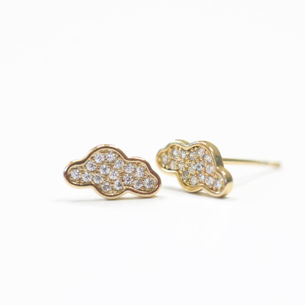 Cloud Pave Stone Stud Earrings - Adult & Kids T-Shirts, Sweatshirts & Hoodies apparel design preview 1
