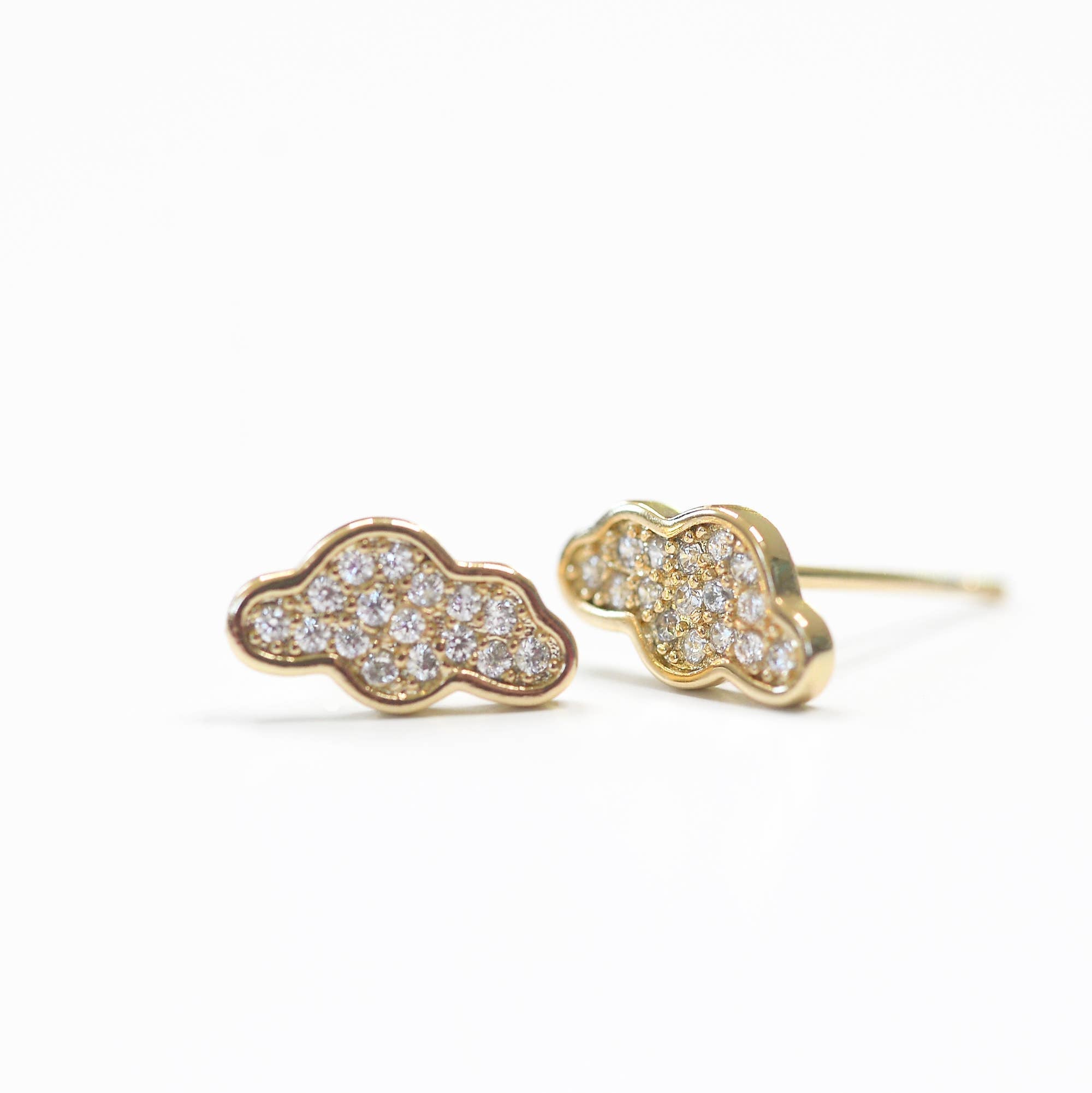 Cloud Pave Stone Stud Earrings - Adult & Kids T-Shirts, Sweatshirts & Hoodies apparel design preview 1