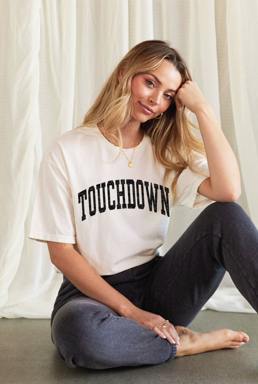 Touchdown Mineral Washed Graphic Top - Adult & Kids T-Shirts, Sweatshirts & Hoodies apparel design preview 1