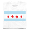 Middle Finger Chicago Flag White - Adult & Kids T-Shirts, Sweatshirts & Hoodies apparel design preview 1