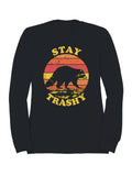 Stay Trashy Raccoon Vintage Design Men's - Adult & Kids T-Shirts, Sweatshirts & Hoodies apparel design preview 1