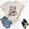 Western Lonely Cowgirl Graphic - Adult & Kids T-Shirts, Sweatshirts & Hoodies apparel design preview 1