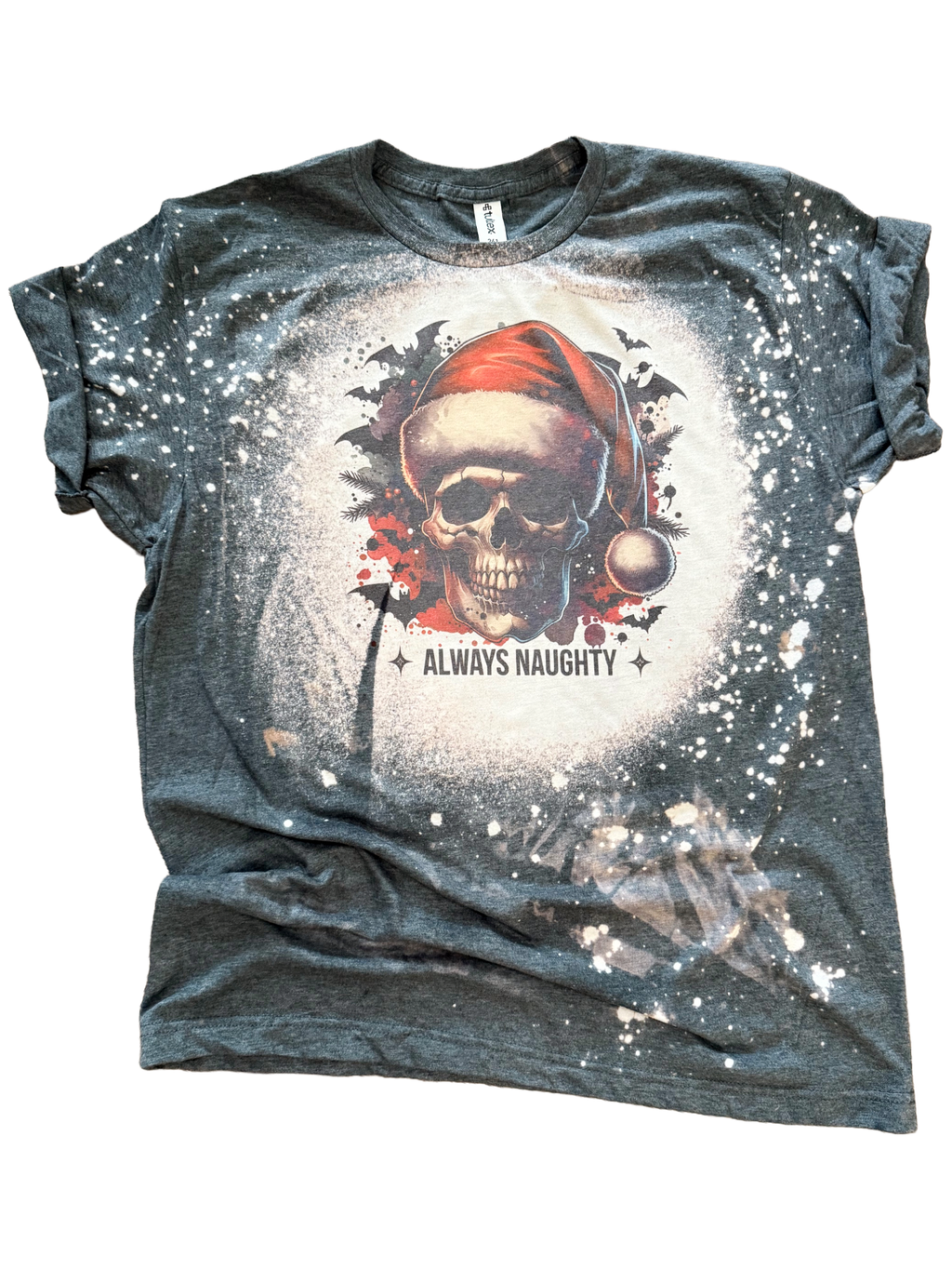 Always Naughty Gothic Christmas Bleached - Adult & Kids T-Shirts, Sweatshirts & Hoodies apparel design preview 1
