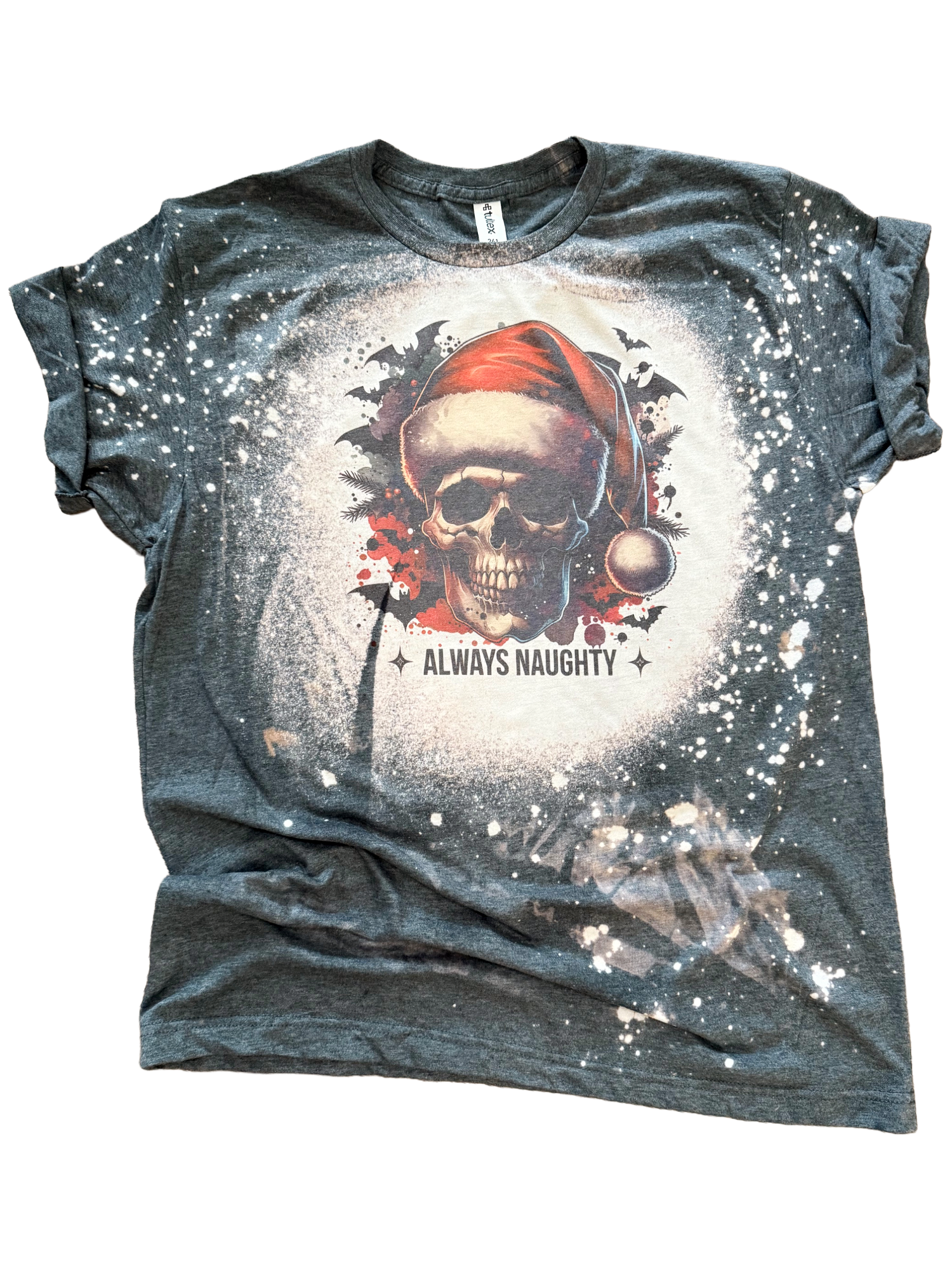 Always Naughty Gothic Christmas Bleached - Adult & Kids T-Shirts, Sweatshirts & Hoodies apparel design preview 1