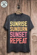 Sunrise Sunburn Sunset Repeat Graphic Top - Adult & Kids T-Shirts, Sweatshirts & Hoodies apparel design preview 1