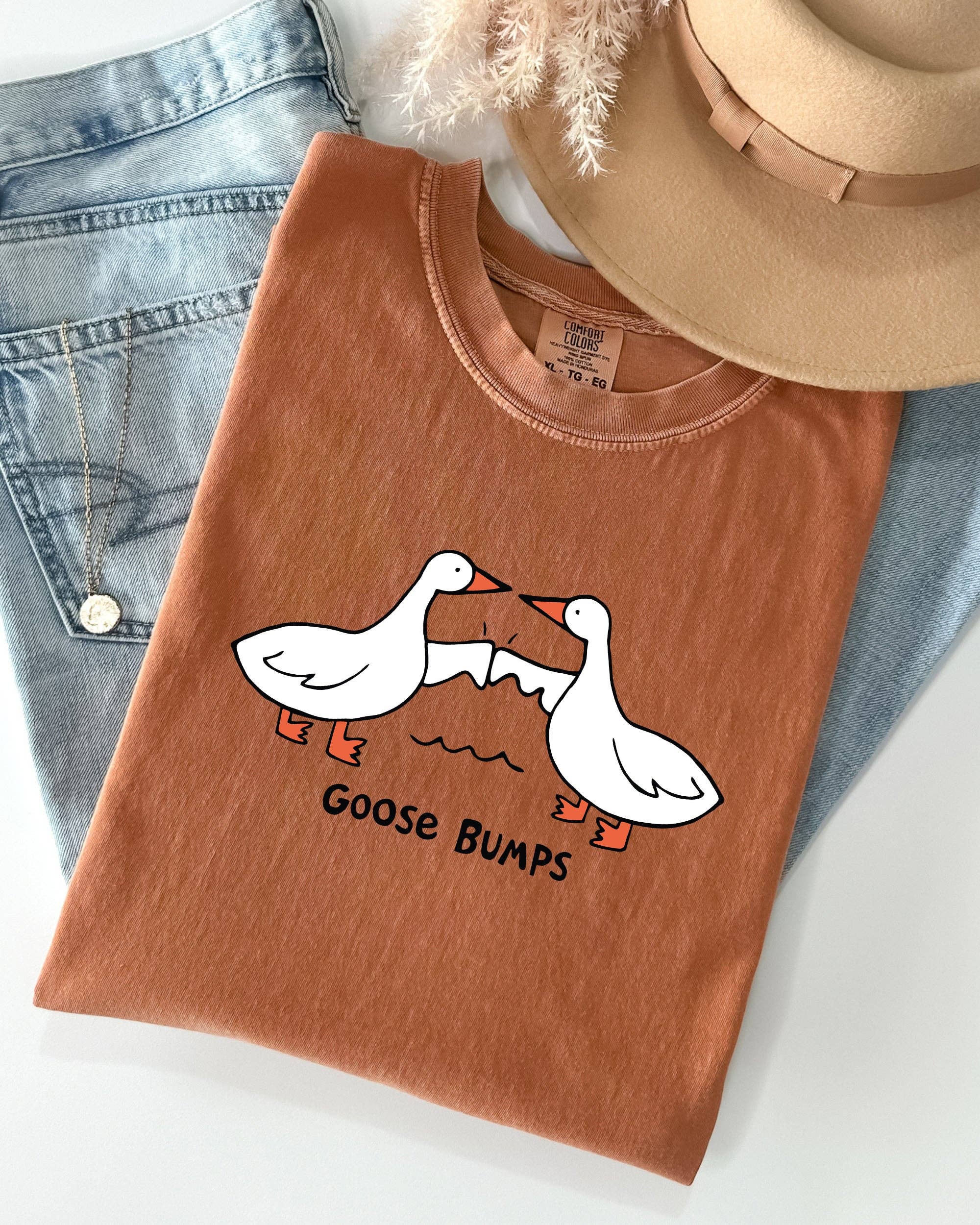 Goose Bumps, Funny, Meme, Joke, Aesthetic, Cute - Adult & Kids T-Shirts, Sweatshirts & Hoodies apparel design preview 1