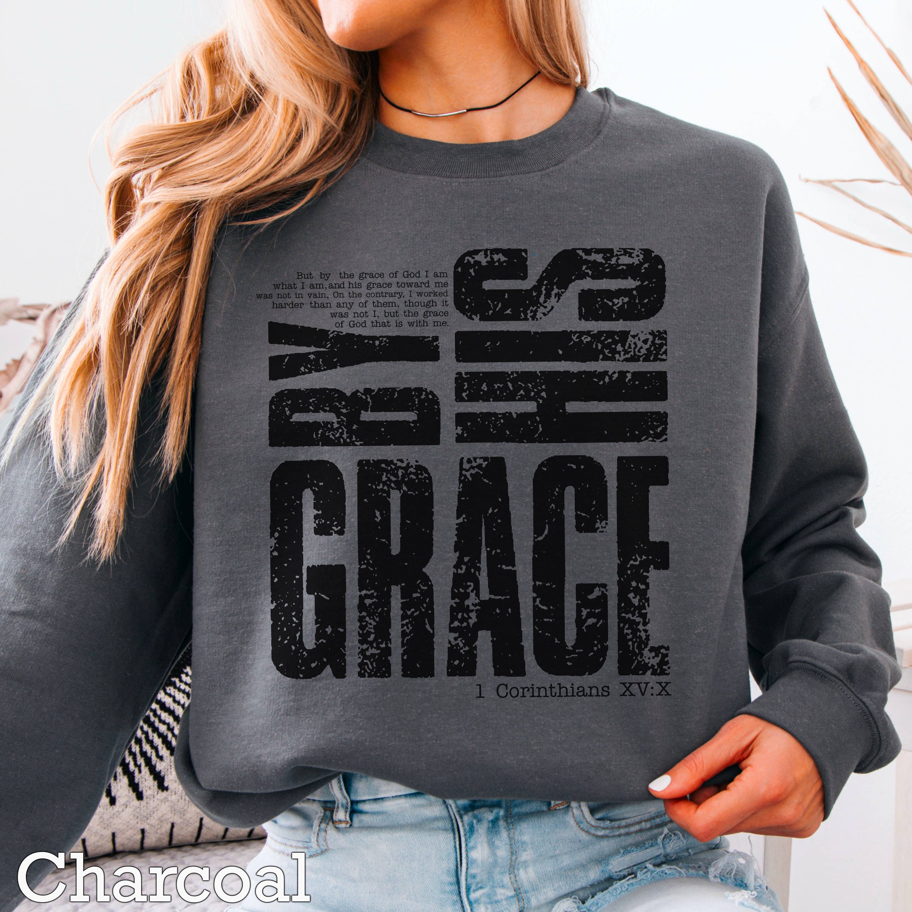 By His Grace Women'S Christian Graphic - Adult & Kids T-Shirts, Sweatshirts & Hoodies apparel design preview 1