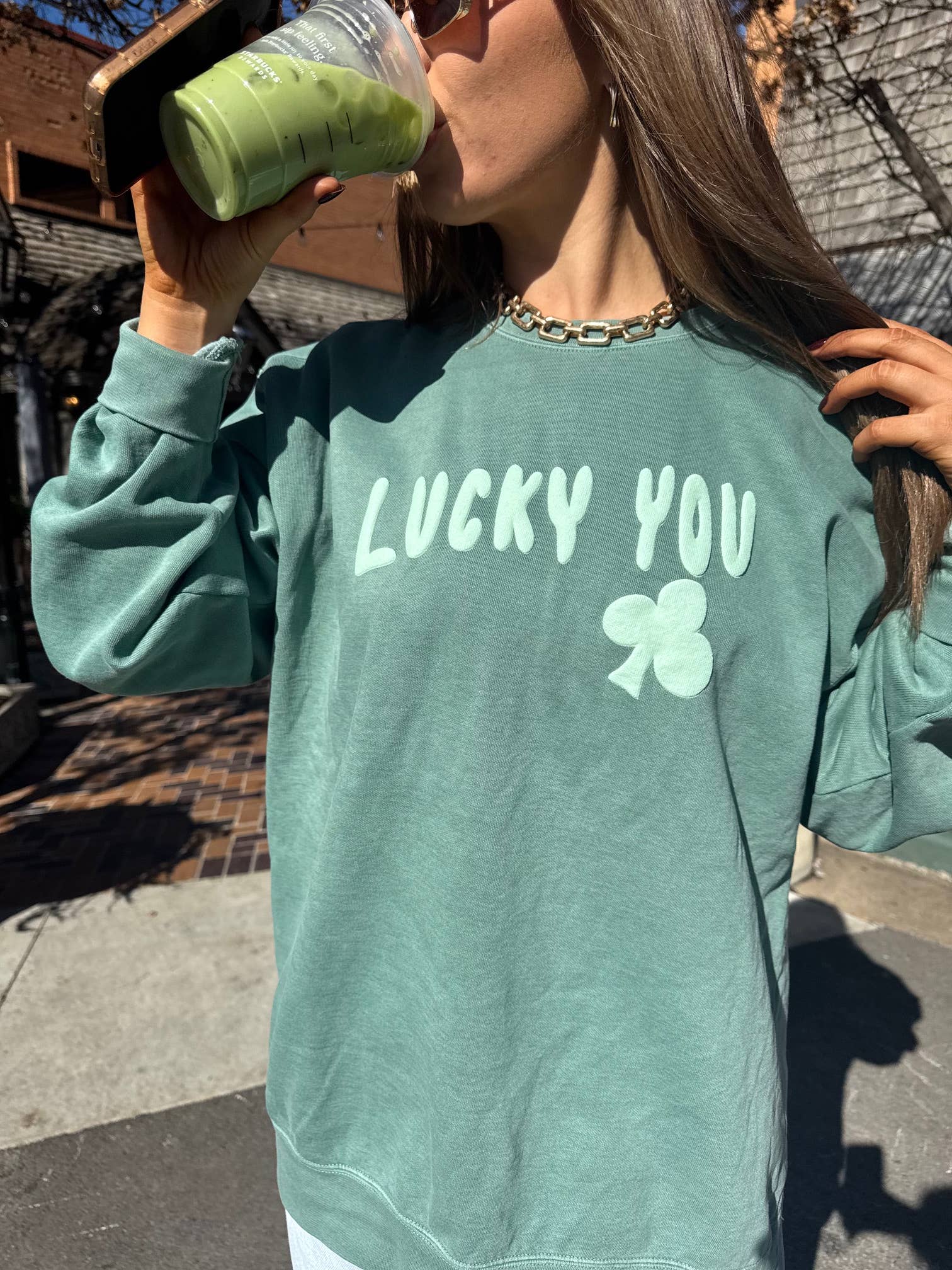 St. Patrick's Day Lucky You Puff Ink Green Cc - Adult & Kids T-Shirts, Sweatshirts & Hoodies apparel design preview 1