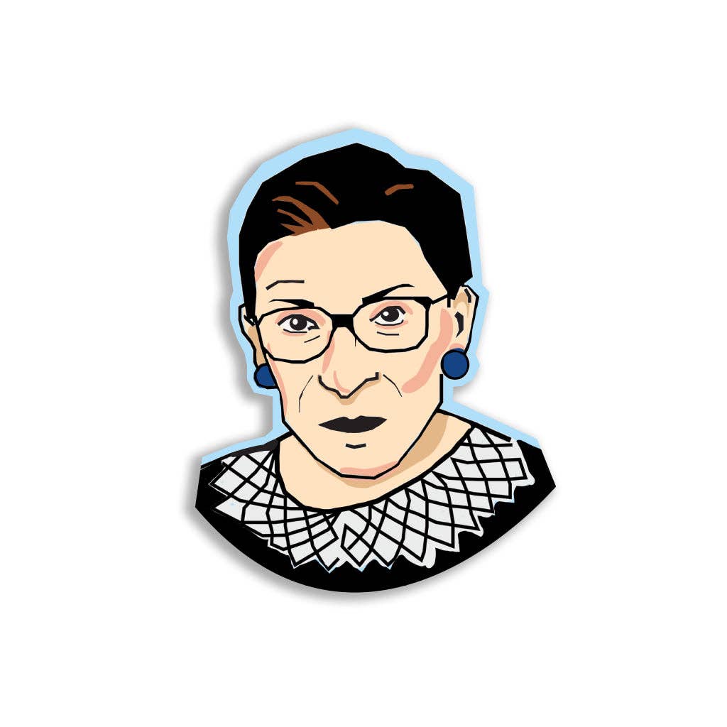 Rbg Ruth Bader Ginsburg Face Die-Cut Sticker - Adult & Kids T-Shirts, Sweatshirts & Hoodies apparel design preview 1