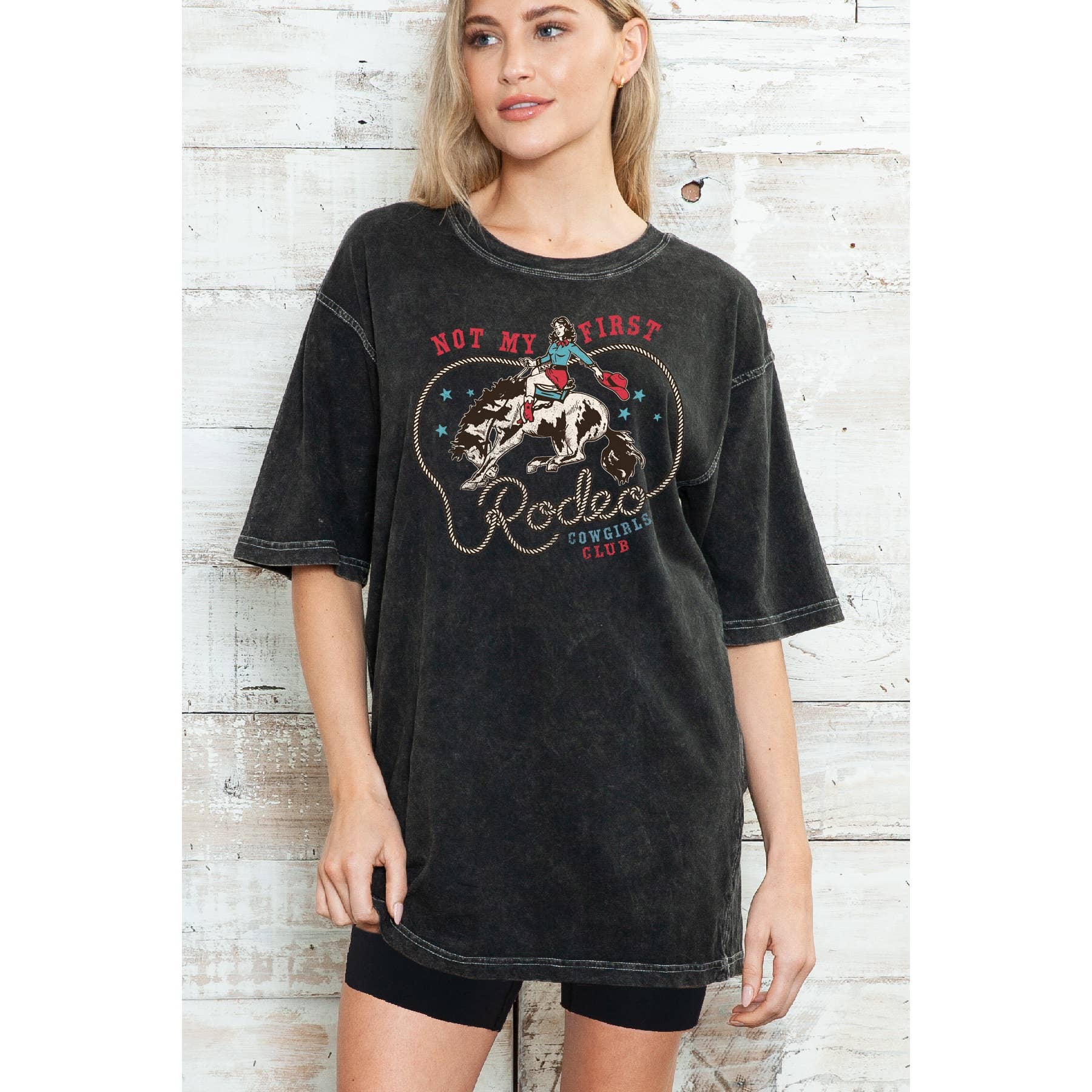 Not My First Rodeo Cowgirls Club Oversize Mineral - Adult & Kids T-Shirts, Sweatshirts & Hoodies apparel design preview 1