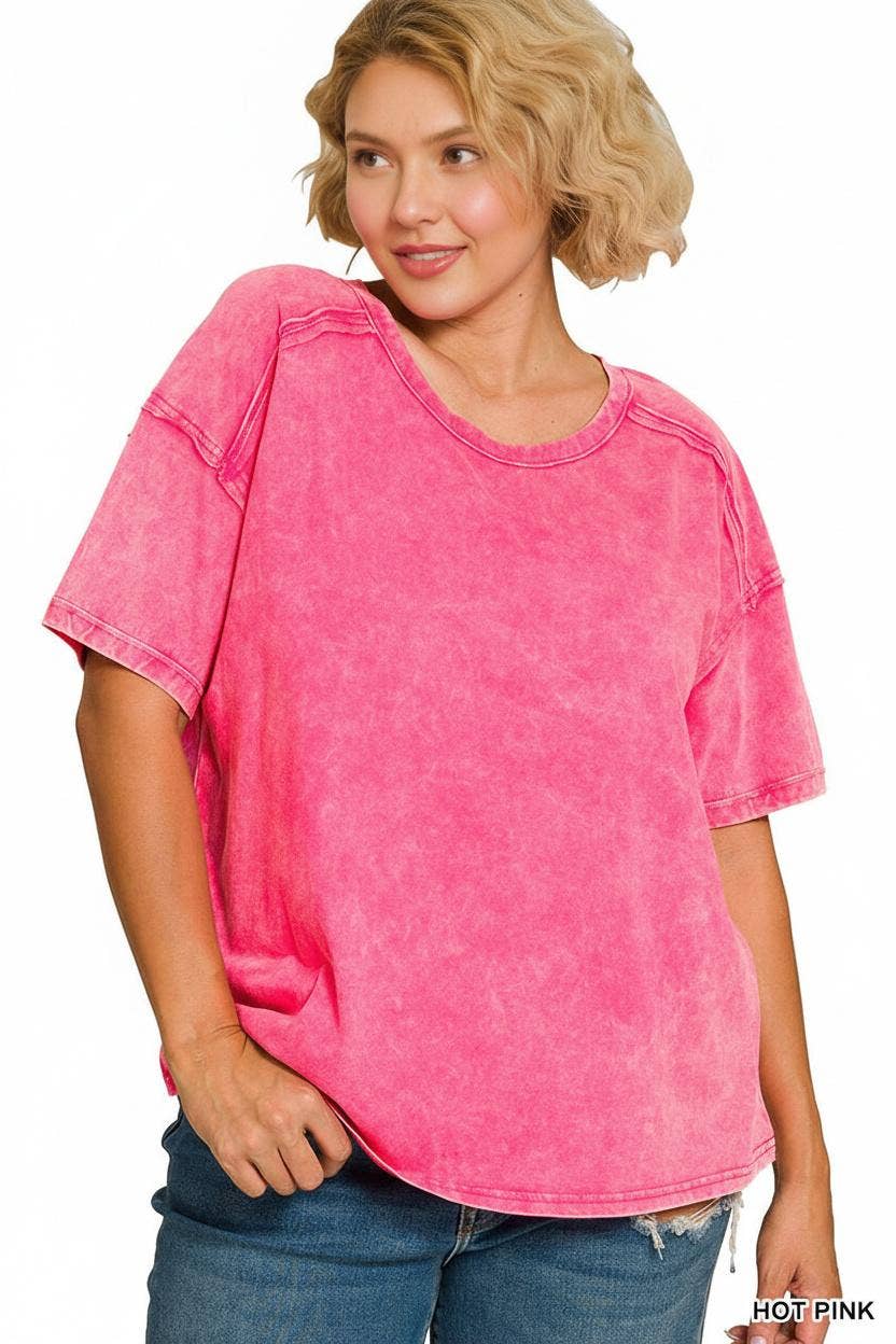 0105 Plus Acid Washed Round Neck SI-29278 - Adult & Kids T-Shirts, Sweatshirts & Hoodies apparel design preview 1
