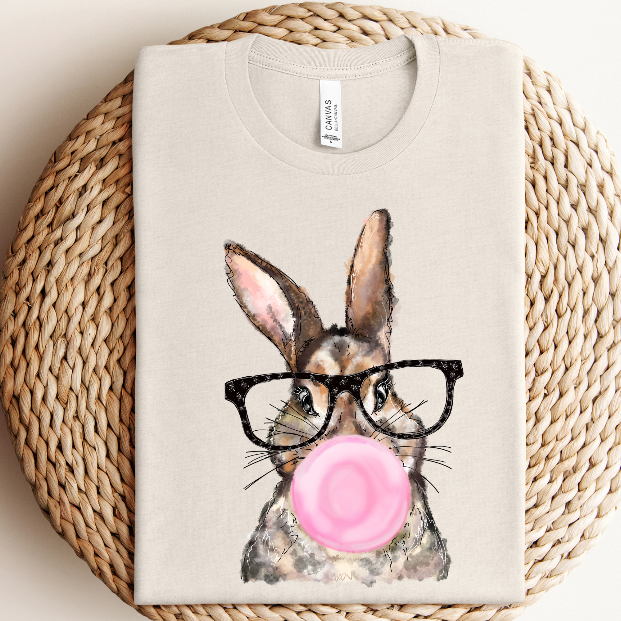 Funny Easter Bunny W Glasses Graphic - Adult & Kids T-Shirts, Sweatshirts & Hoodies apparel design preview 1