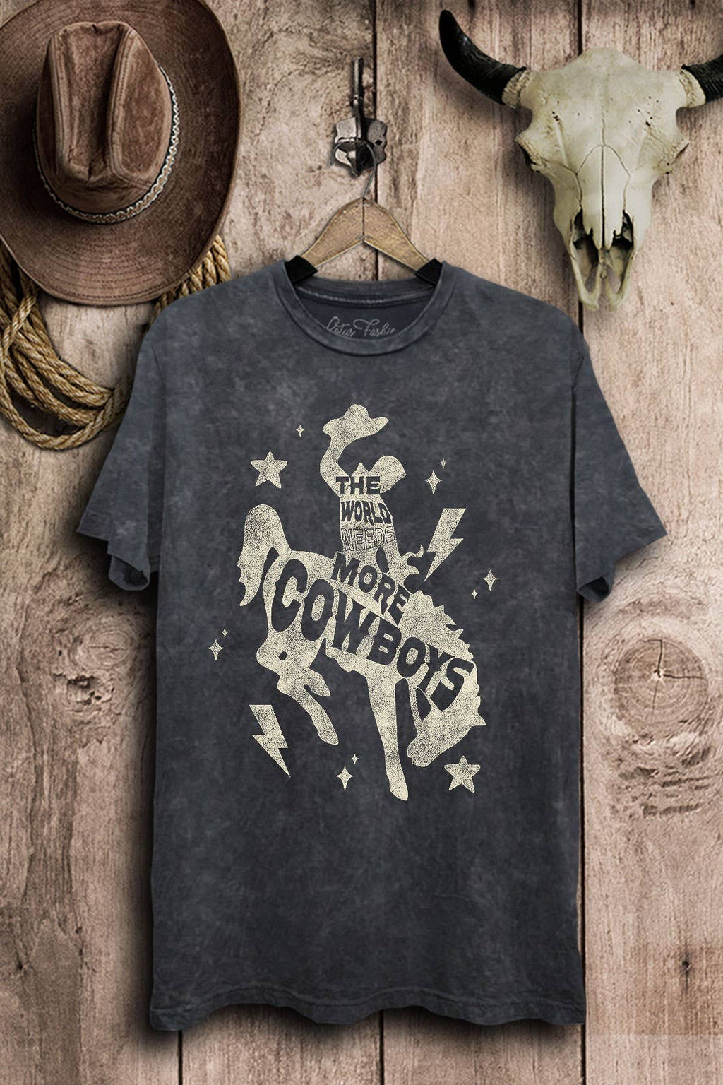 The World Needs More Cowboys Graphic Top - Adult & Kids T-Shirts, Sweatshirts & Hoodies apparel design preview 1