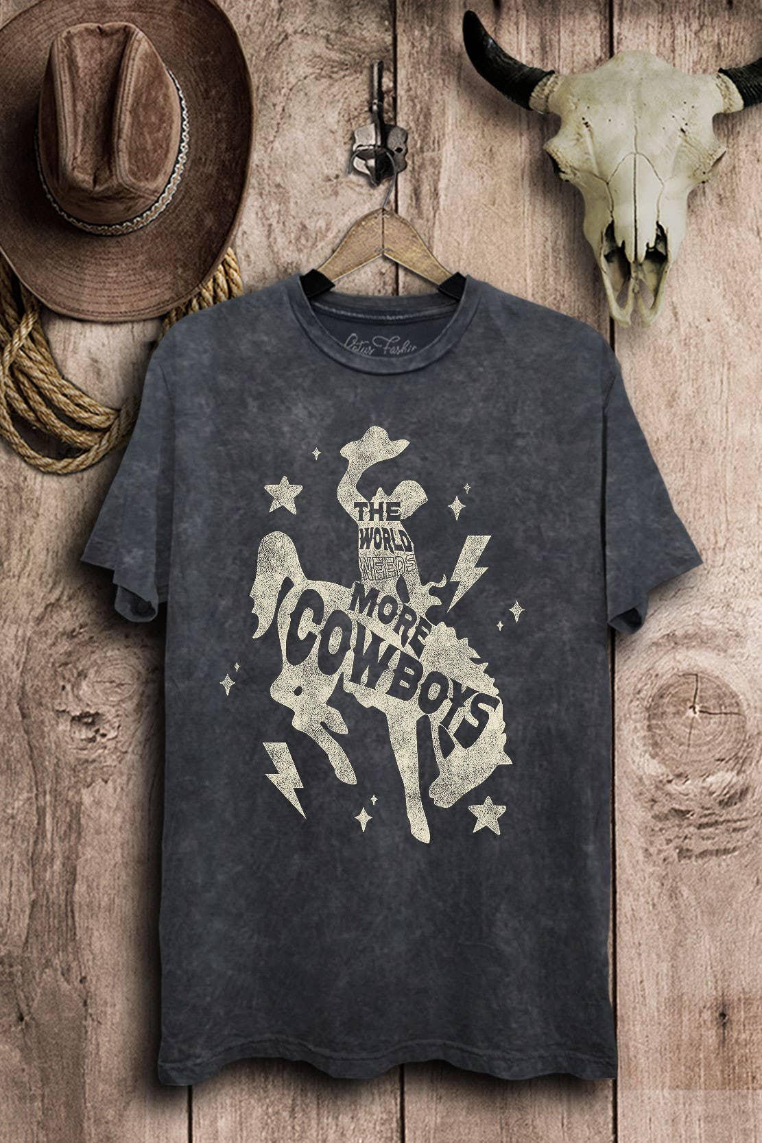 The World Needs More Cowboys Graphic Top - Adult & Kids T-Shirts, Sweatshirts & Hoodies apparel design preview 1
