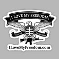 I Love My Freedom Sticker - Adult & Kids T-Shirts, Sweatshirts & Hoodies apparel design preview 1