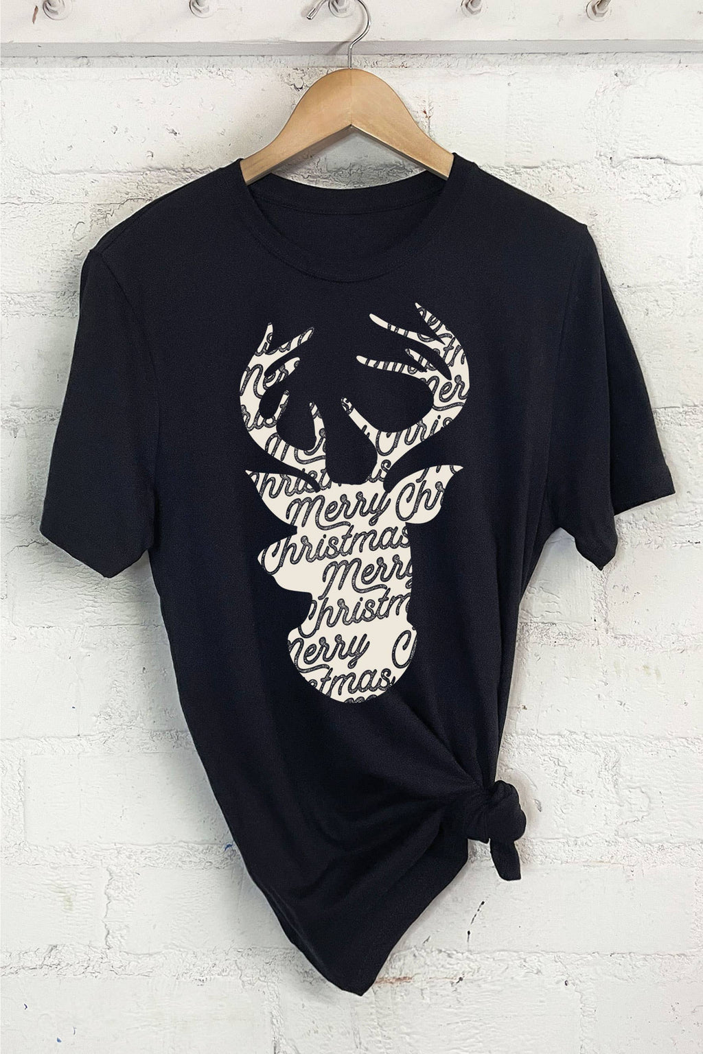 Merry Christmas Deer Graphic - Adult & Kids T-Shirts, Sweatshirts & Hoodies apparel design preview 1