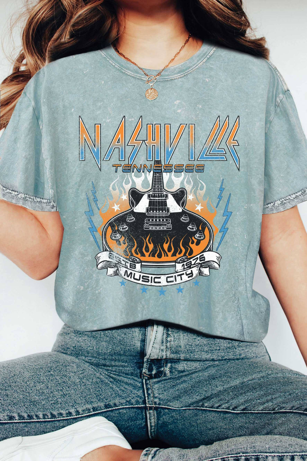 Nashville Tennessee Mineral Washed - Adult & Kids T-Shirts, Sweatshirts & Hoodies apparel design preview 1