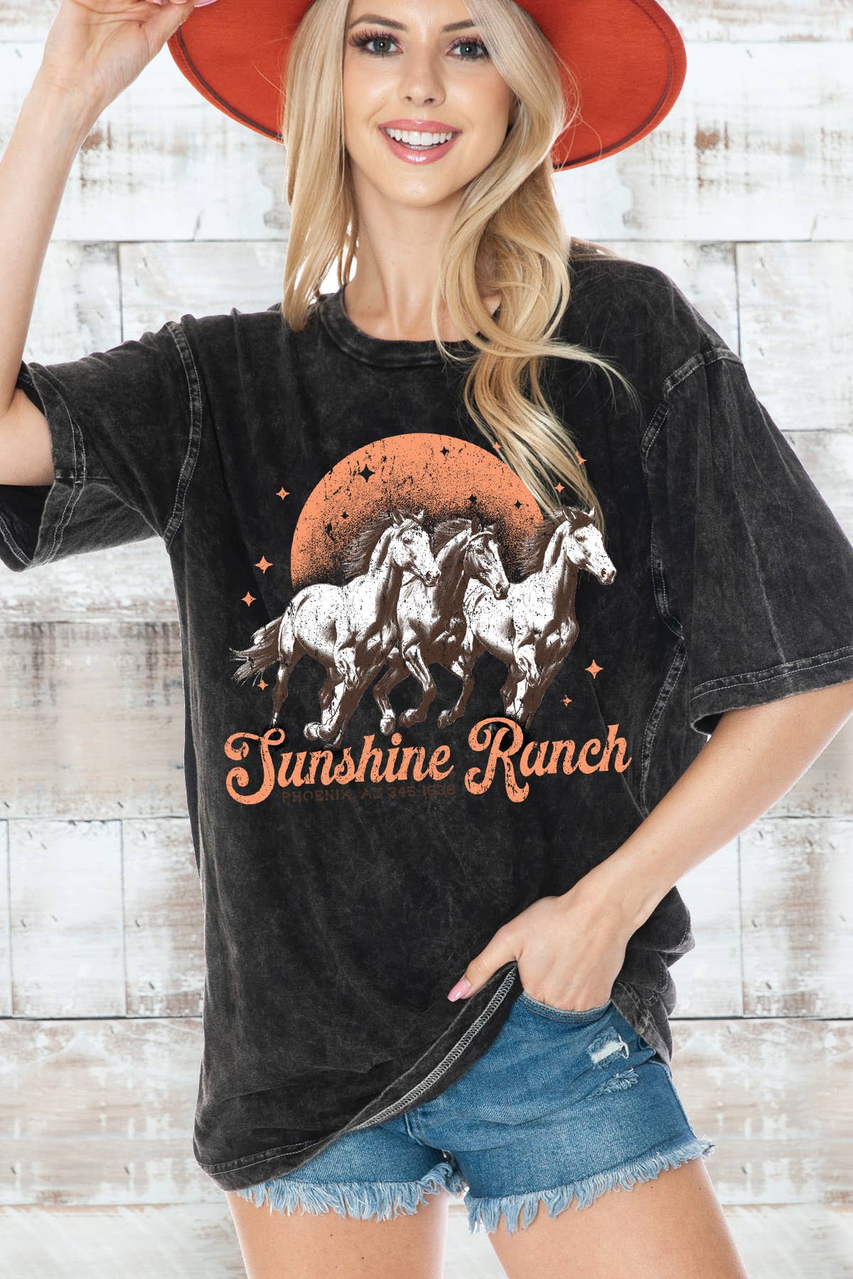 Women Horse Graphic Print Oversize Mineral Top - Adult & Kids T-Shirts, Sweatshirts & Hoodies apparel design preview 1