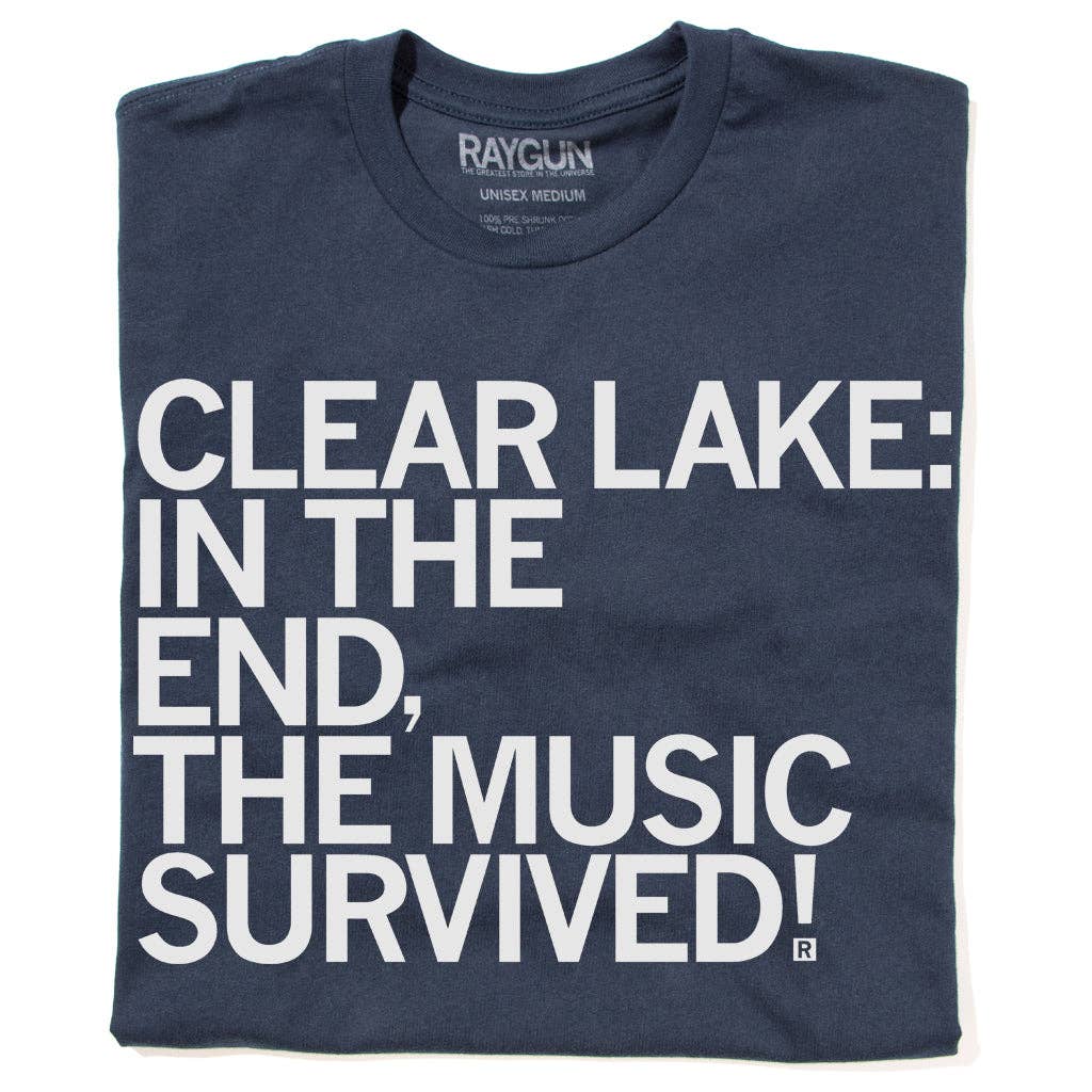 Clear Lake: Music Survived (R) - Adult & Kids T-Shirts, Sweatshirts & Hoodies apparel design preview 1