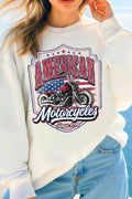 Motorcycle America Flag Graphic Brushed - Adult & Kids T-Shirts, Sweatshirts & Hoodies apparel design preview 1