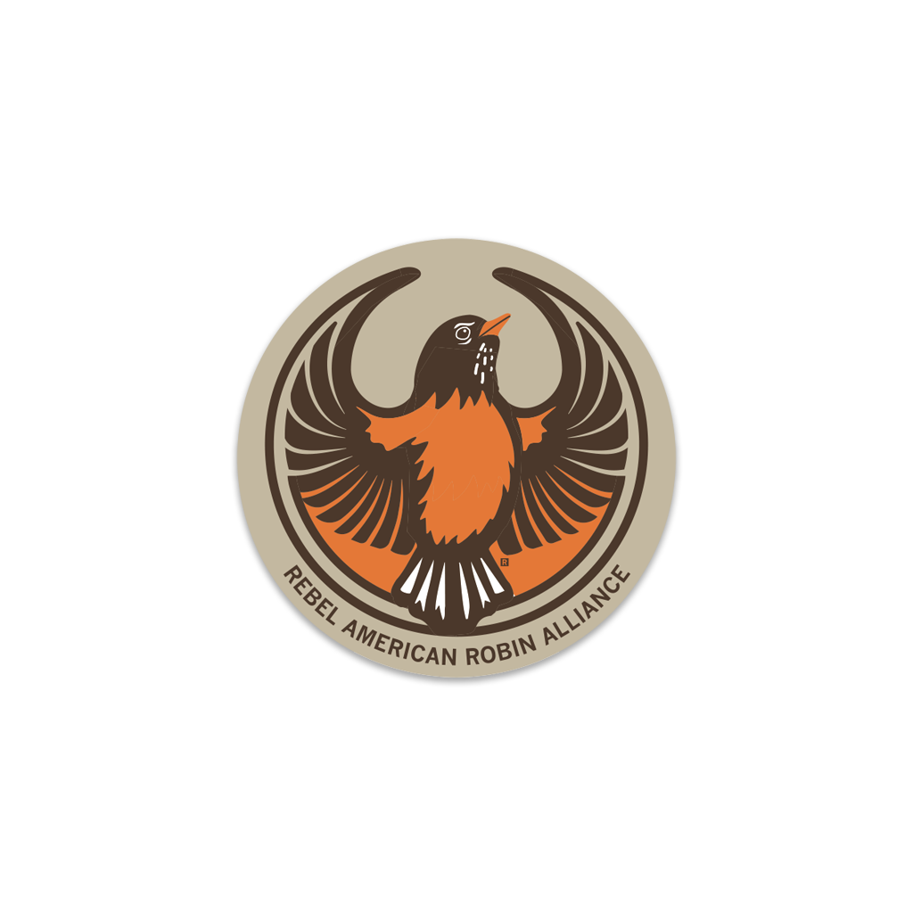 Rebel American Robin Alliance Circle Sticker - Adult & Kids T-Shirts, Sweatshirts & Hoodies apparel design preview 1